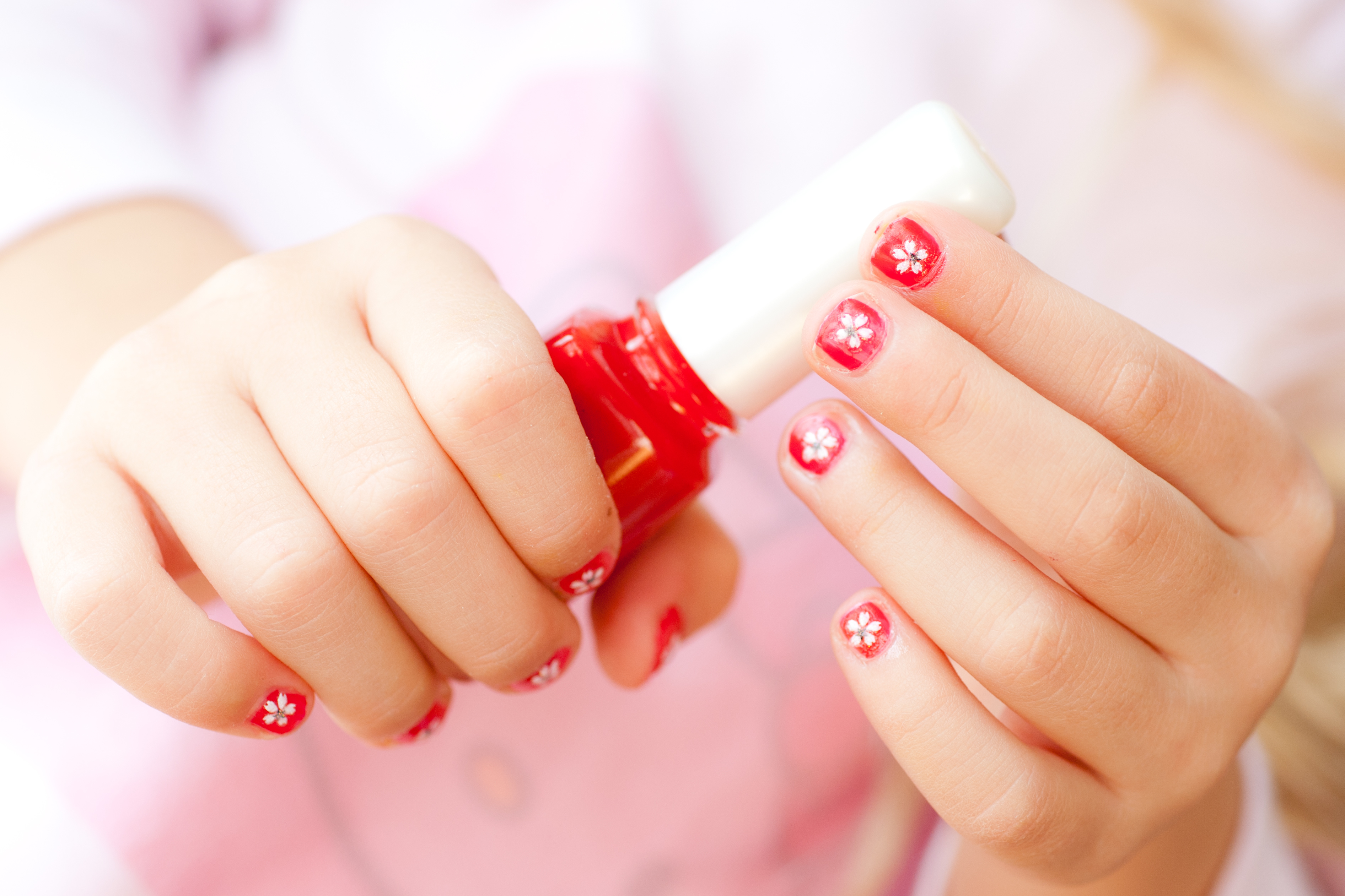 Flower Painted Nails